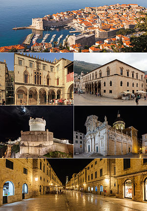 den befæstede by Dubrovnik (Ragusa)