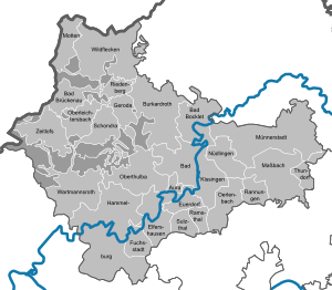 Landkreis Bad Kissingenin kaupungit ja kunnat  