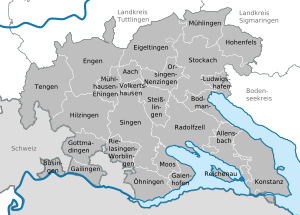 Landkreis Konstanzin kaupungit ja kunnat  
