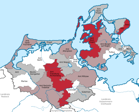 Vorpommern-Rügenin maakunnan perustuslailliset edustajat (Ämter)  