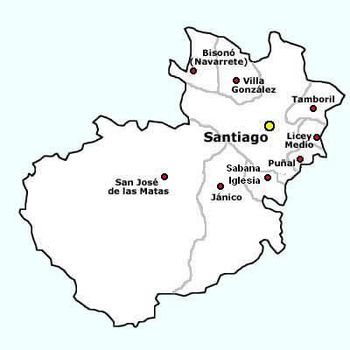 Gemeenten van de provincie Santiago