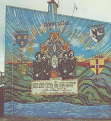 Mural commemorating the so-called eight Loughgall martyrs