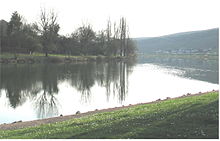 Rzeka Moselle niedaleko Ehnen, Wormeldange