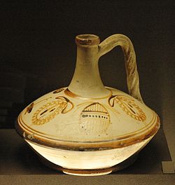 Лагинос, украсен с музикални инструменти, 150100 г‑. пр.н.е., Лувъра  
