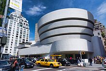 Architectuur kan vele stijlen hebben, zoals het gebogen Guggenheim Museum in New York City
