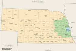 Die Kongressbezirke Nebraskas seit 2013