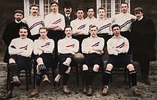 First Dutch national team 1905 before the match in Belgium