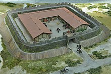 Lower Germanic Limes: Model of the small fort Ockenburgh, 150-180 AD.