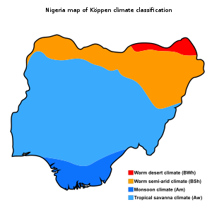 Climate zones of Nigeria