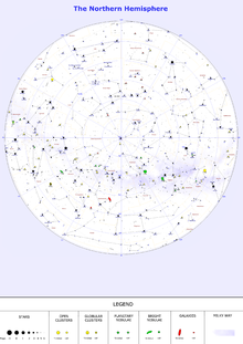 Representation of the present constellations of the northern sky