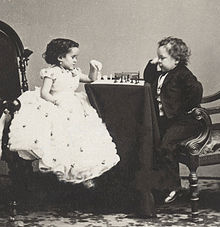 1863年のミニー・ウォーレンとナット
