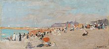 Utrecht beach , painting by Ernst Oppler, c. 1910