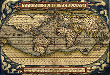Una mappa del mondo di Abramo Ortelio, 1570