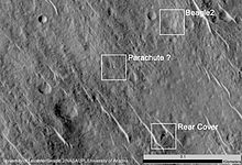 Beeld van de mogelijke landingsplaats van Beagle 2