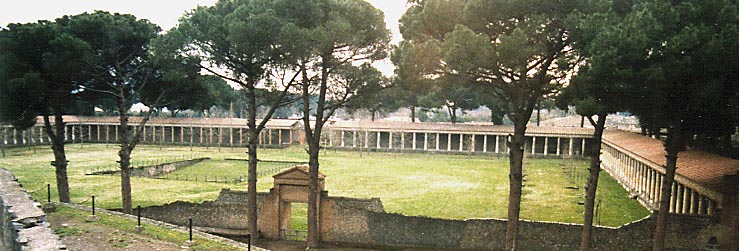 Great palaestra (campus) in Pompeii