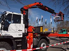 Loading crane on a Unimog U423 (2014)