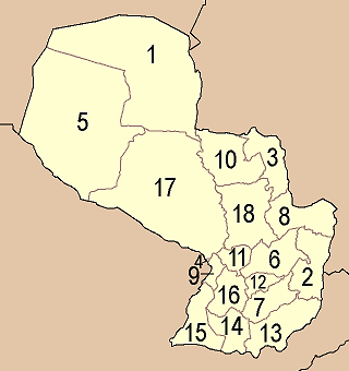 Departamentos in Paraguay