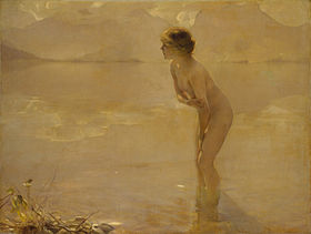Een olieverfschilderij op doek van de Franse kunstenaar Paul Émile Chabas (1911). Reproducties van het schilderij veroorzaakten controverse in de Verenigde Staten