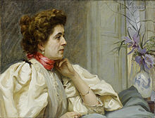 Portrét ženy s červeným šátkem, datum neznámé  