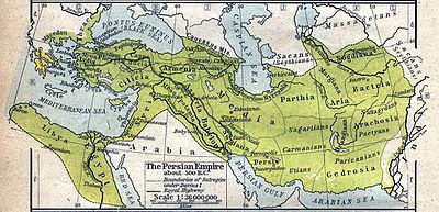 The Persian Empire around 500 BC.