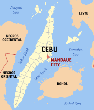 Provincie Cebu Kaart met Mandaue City