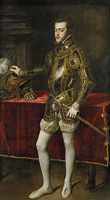 Philip as heir to the throne (painting by Titian, 1551)