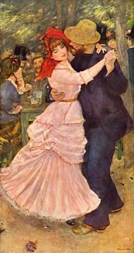 Uma valsa, por Renoir, 1882. A valsa é a mais antiga das danças atuais.