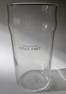 Traditional pint glass "№ 1545" from Warwickshire
