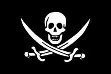 Jolly Roger-flaget er et velkendt symbol på pirater