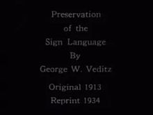 Reproducir medios de comunicación Preservación de la lengua de signos (1913)  