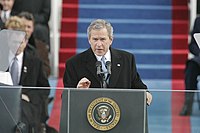 De tweede inauguratie van George W. Bush, januari 2005  
