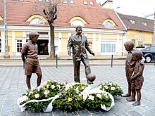 Statue by Ferenc Puskás in memory of the team captain of the "Golden Eleven". The sculpture was unveiled on 28 March 2013 in Budapest, III District.