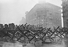 Barricades in a street in Moscow (October 1941)