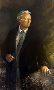 O retrato oficial de Chafee como governador