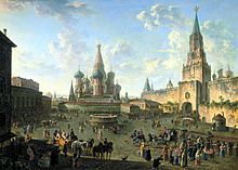 Piazza Rossa, dipinto di Fedor Alekseev, 1802