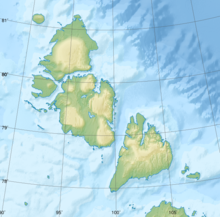Reliéfní mapa Severní Země