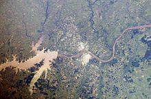 Satellite image of the Salto Grande
