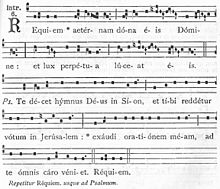 The Introit Requiem aeternam in the Liber Usualis