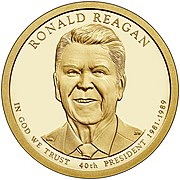 Reaganin Yhdysvaltain 1 dollarin kolikko  