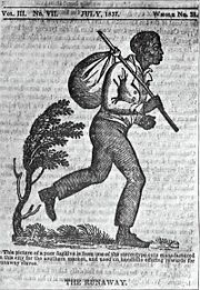 Imagem comum utilizada para cartazes de escravos fugitivos
