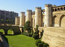 Palácio Aljafería, Zaragoza, construído no século XI.