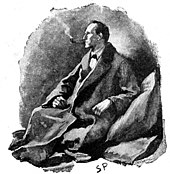 Holmes in a dressing gown, Sidney Paget, 1891