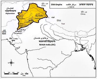 Map the Punjabi Sikh Empire