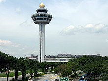 Controletoren van de Changi luchthaven van Singapore  