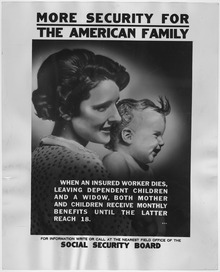 Contemporary advertising poster for the Social Security Act