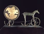 The horse-drawn sun chariot of Trundholm represents an important part of the mythology of the Nordic Bronze Age.