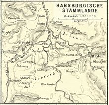 Habsburg ancestral lands (map from 1879)