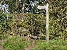 Signpost on Hadrian's Wall Path at Burgh by Sands