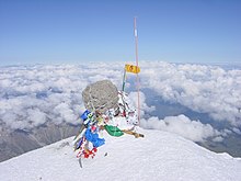 On the summit of Mount Elbrus