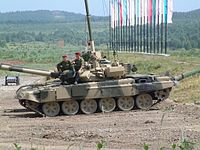 Um tanque russo.